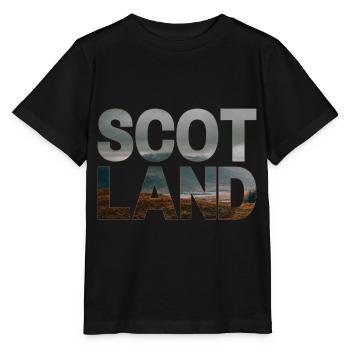 Schottland Tartan Schriftzug Dudelsack Highlands - Stanley/Stella Kinder T-Shirt MINI CREATOR  - Schwarz - Vorne - Mikhail (115cm)