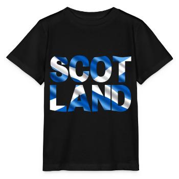 Schottland Tartan Schriftzug Dudelsack Highlands - Stanley/Stella Kinder T-Shirt MINI CREATOR  - Schwarz - Vorne - Mikhail (115cm)