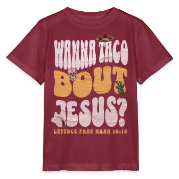 Taco - Stanley/Stella Kinder T-Shirt MINI CREATOR  - Burgunderrot - Vorne - Kain (125cm)