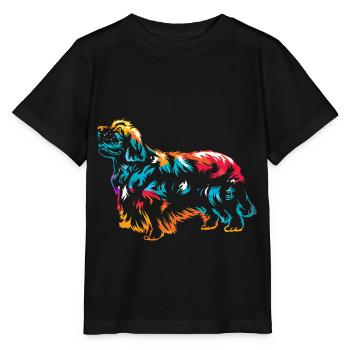 Clumber Spaniel - Stanley/Stella Kinder T-Shirt MINI CREATOR  - Schwarz - Vorne - Mikhail (115cm)