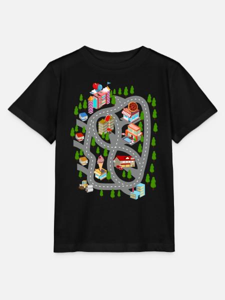 Car Play Mat Dad Day Gift - Stanley/Stella MINI CREATOR Kids’ T-Shirt - black