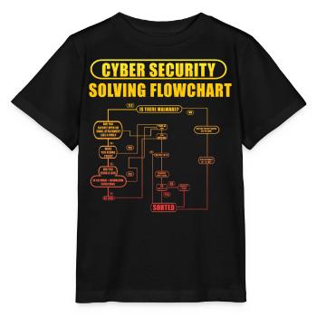 Flussdiagramm zur Lösung der Cybersicherheit - Stanley/Stella Kinder T-Shirt MINI CREATOR  - Schwarz - Vorne - Mikhail (115cm)