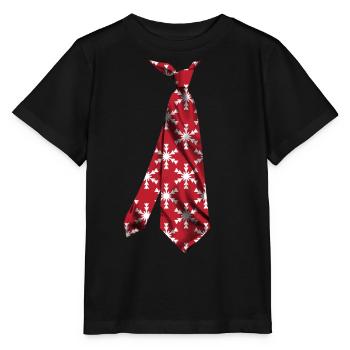 t-shirt christmas necktie Krawatte tie - Stanley/Stella MINI CREATOR Kids’ T-Shirt - black - Front - Mikhail (115cm)