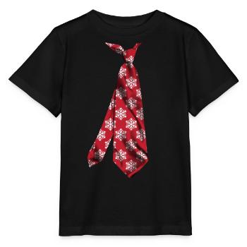 Krawatte t-shirt colorful christmas necktie - Stanley/Stella MINI CREATOR Kids’ T-Shirt - black - Front - Mikhail (115cm)