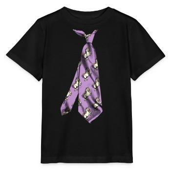 necktie t-shirt Unicorn pattern design gift idea - Stanley/Stella MINI CREATOR Kids’ T-Shirt - black - Front - Mikhail (115cm)