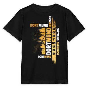 Dortmund Allemagne City Skyline Police Or - T-shirt bio MINI CREATOR Stanley/Stella Enfant - noir - Devant - Mikhail (115cm)