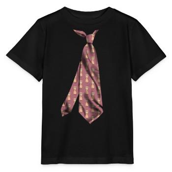 giraffe t-shirt necktie Krawatte ties - Stanley/Stella MINI CREATOR Kids’ T-Shirt - black - Front - Mikhail (115cm)