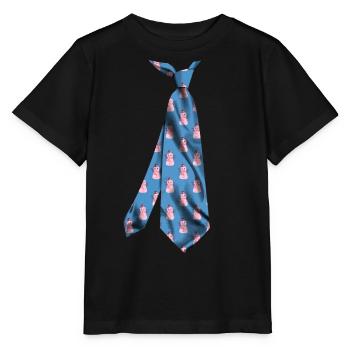 t-shirt necktie snowman Krawatte Schneemann - Stanley/Stella MINI CREATOR Kids’ T-Shirt - black - Front - Mikhail (115cm)