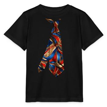 Colorful Printed Necktie T-Shirt Design Wallpaper - Stanley/Stella MINI CREATOR Kids’ T-Shirt - black - Front - Mikhail (115cm)