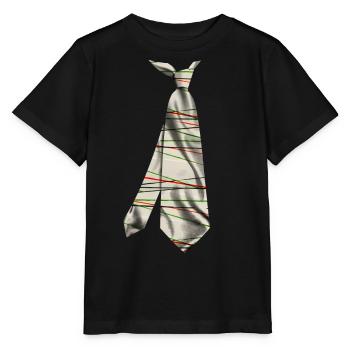 T-shirt printed necktie striped texture - Stanley/Stella MINI CREATOR Kids’ T-Shirt - black - Front - Mikhail (115cm)