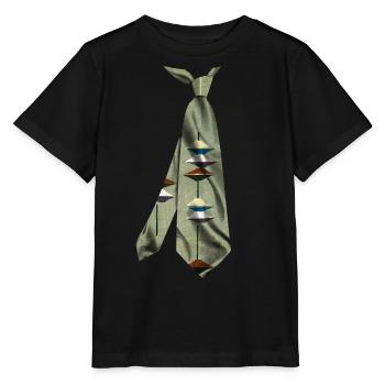 Printed necktie t-shirt japanese woodblock print - Stanley/Stella MINI CREATOR Kids’ T-Shirt - black - Front - Mikhail (115cm)