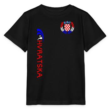 Croatie Football - T-shirt bio MINI CREATOR Stanley/Stella Enfant - noir - Devant - Mikhail (115cm)