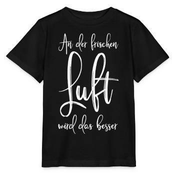 An der frischen Luft wird das besser - Stanley/Stella Kinder T-Shirt MINI CREATOR  - Schwarz - Vorne - Mikhail (115cm)