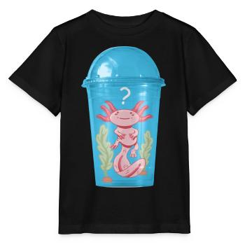 Ozelot Fisch im Plastik Becher - Stanley/Stella Kinder T-Shirt MINI CREATOR  - Schwarz - Vorne - Mikhail (115cm)