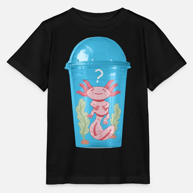 Poisson Ocelot dans un gobelet en plastique - T-shirt bio MINI CREATOR Stanley/Stella Enfant - noir