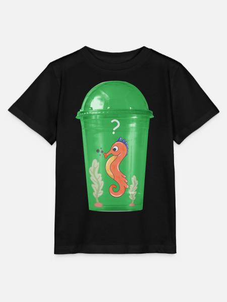 Seepferd im Becher - Stanley/Stella Kinder T-Shirt MINI CREATOR - Schwarz