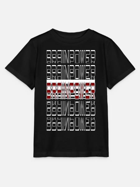 brainpower rot/weiß - Stanley/Stella Kinder T-Shirt MINI CREATOR  - Schwarz