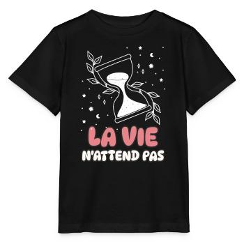 Das Leben wartet nicht - Stanley/Stella Kinder T-Shirt MINI CREATOR  - Schwarz - Vorne - Mikhail (115cm)