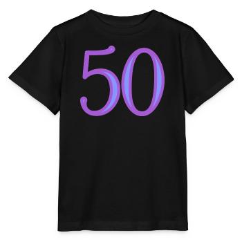 50. 50 ANS. 50e ANNIVERSAIRE. ANNIVERSAIRE 50 ANS. - T-shirt bio MINI CREATOR Stanley/Stella Enfant - noir - Devant - Mikhail (115cm)