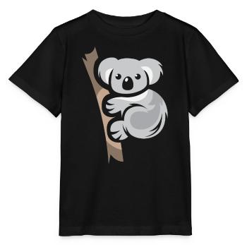 Koala Bär Comic Tier Australien Natur Cartoon Logo - Stanley/Stella Kinder T-Shirt MINI CREATOR  - Schwarz - Vorne - Mikhail (115cm)