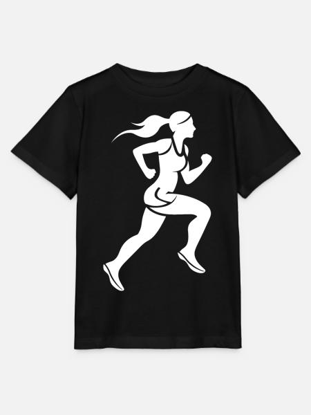 Läuferin - Stanley/Stella Kinder T-Shirt MINI CREATOR  - Schwarz