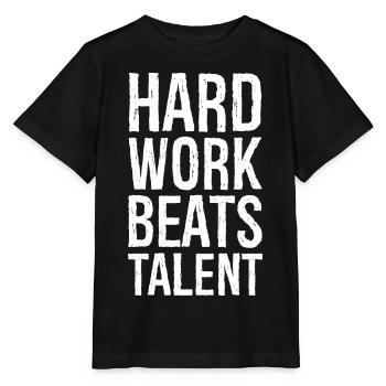 Le travail acharné l’emporte sur le talent - T-shirt bio MINI CREATOR Stanley/Stella Enfant - noir - Devant - Mikhail (115cm)