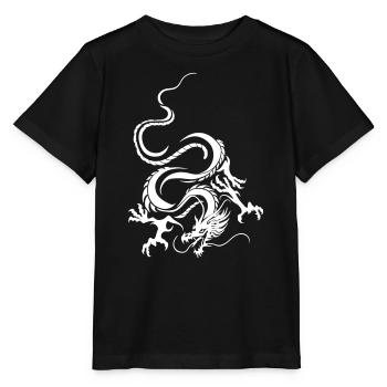 Dragon Blanc Art graphique complexe - T-shirt bio MINI CREATOR Stanley/Stella Enfant - noir - Devant - Mikhail (115cm)