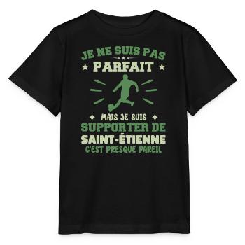 I am a supporter of Saint Étienne - Stanley/Stella MINI CREATOR Kids’ T-Shirt - black - Front - Mikhail (115cm)