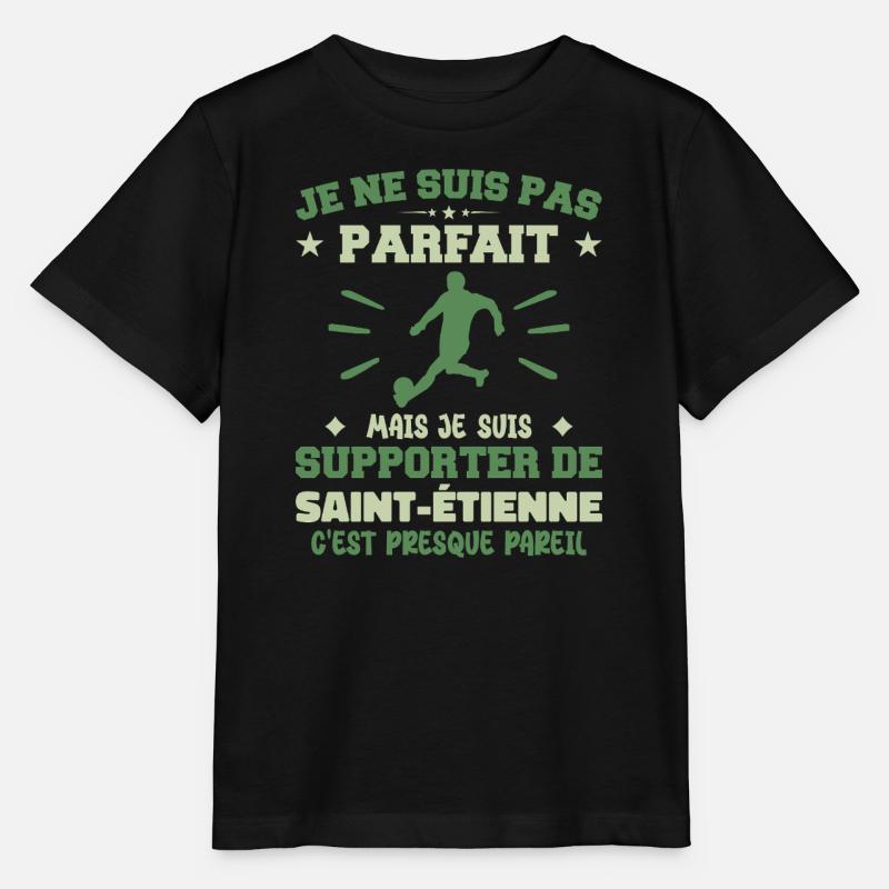Je suis supporter de Saint Étienne - T-shirt bio MINI CREATOR Stanley/Stella Enfant - noir