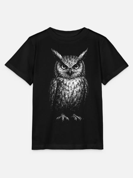 Ein Uhu - Stanley/Stella Kinder T-Shirt MINI CREATOR - Schwarz