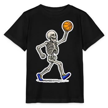 Basketball Skeleton Slam - T-shirt bio MINI CREATOR Stanley/Stella Enfant - noir - Devant - Mikhail (115cm)