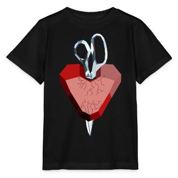 Cœur brisé de rubis et de diamant - T-shirt bio MINI CREATOR Stanley/Stella Enfant - noir - Devant - Mikhail (115cm)
