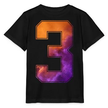 NR. 3 NUMMER 3 COLLEGE 3. GEBURTSTAG - Stanley/Stella Kinder T-Shirt MINI CREATOR  - Schwarz - Vorne - Mikhail (115cm)