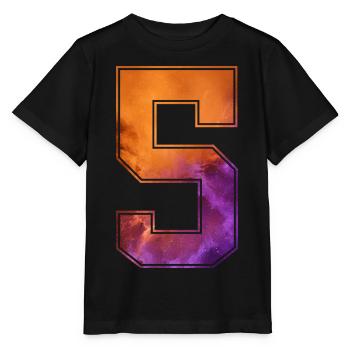 NO. 5 NUMBER 5 COLLEGE 5TH BIRTHDAY - Stanley/Stella MINI CREATOR Kids’ T-Shirt - black - Front - Mikhail (115cm)
