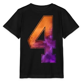 NR. 4 NUMMER 4 COLLEGE 4. GEBURTSTAG - Stanley/Stella Kinder T-Shirt MINI CREATOR  - Schwarz - Vorne - Mikhail (115cm)