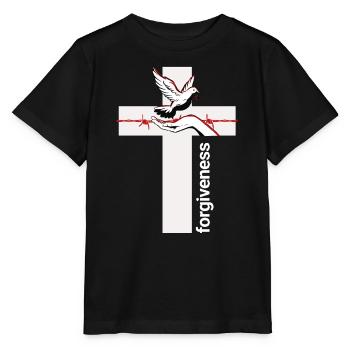 Vergebung Taubenkreuz Umarmung - Stanley/Stella Kinder T-Shirt MINI CREATOR  - Schwarz - Vorne - Mikhail (115cm)