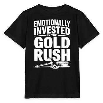 Emotional in den Goldrausch investiert - Stanley/Stella Kinder T-Shirt MINI CREATOR  - Schwarz - Vorne - Mikhail (115cm)