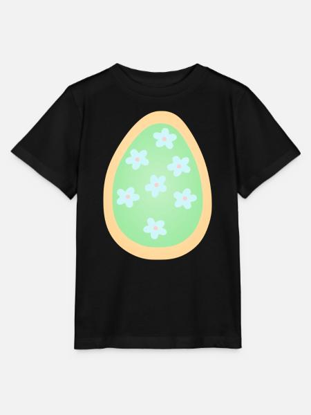 Pastell-Blüten-Ei-Muster - Stanley/Stella Kinder T-Shirt MINI CREATOR - Schwarz