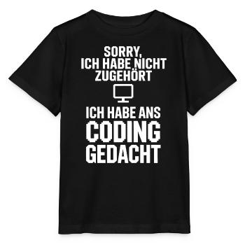 Entschuldigung Coding Kopf - Stanley/Stella Kinder T-Shirt MINI CREATOR  - Schwarz - Vorne - Mikhail (115cm)