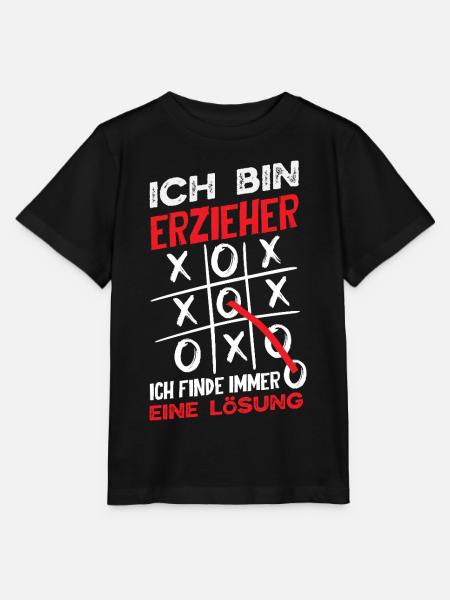 Erzieher Finde Immer Eine Lösung Kita Spruch - Stanley/Stella Kinder T-Shirt MINI CREATOR - Schwarz