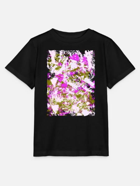 Neon Rosé Tie-Dye Wirbel - Stanley/Stella Kinder T-Shirt MINI CREATOR  - Schwarz