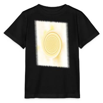 Yellow Spiral Solar Circle - Stanley/Stella MINI CREATOR Kids’ T-Shirt - black - Front - Mikhail (115cm)