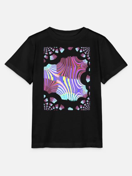 Psychedelic Neon Spiral - Stanley/Stella Kinder T-Shirt MINI CREATOR  - Schwarz