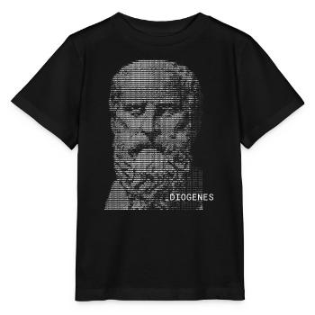 Diogenes der Zyniker ASCII-Porträt - Stanley/Stella Kinder T-Shirt MINI CREATOR  - Schwarz - Vorne - Mikhail (115cm)
