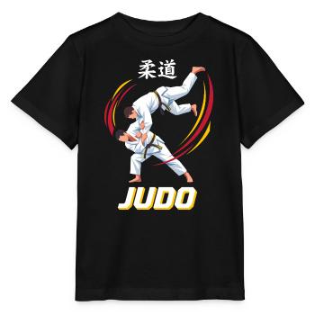 Judo Schulterwurf Kampfkunst - Stanley/Stella Kinder T-Shirt MINI CREATOR  - Schwarz - Vorne - Mikhail (115cm)