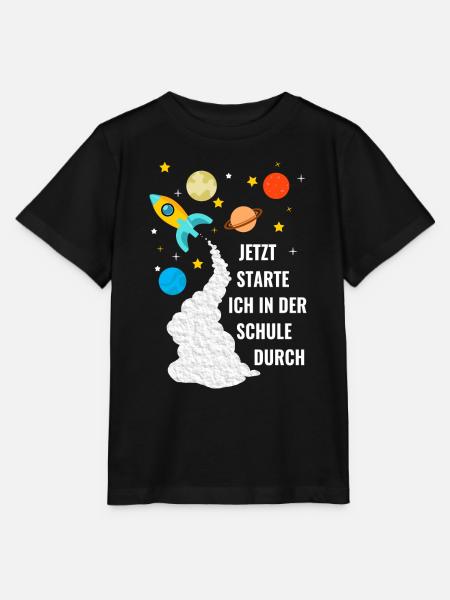 Einschulung Schulanfang Schulanfänger Junge cool - Stanley/Stella Kinder T-Shirt MINI CREATOR - Schwarz