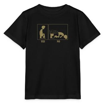 Toilettes Toilettes Instructions pour le caca - T-shirt bio MINI CREATOR Stanley/Stella Enfant - noir - Devant - Mikhail (115cm)