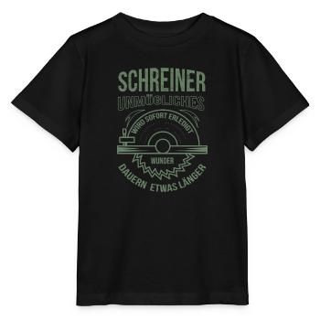 Schreiner Unmögliches wird sofort erledigt - Stanley/Stella Kinder T-Shirt MINI CREATOR  - Schwarz - Vorne - Mikhail (115cm)