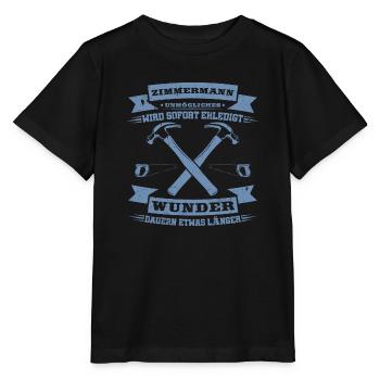 Zimmermann Unmögliches wird sofort erledigt - Stanley/Stella Kinder T-Shirt MINI CREATOR  - Schwarz - Vorne - Mikhail (115cm)