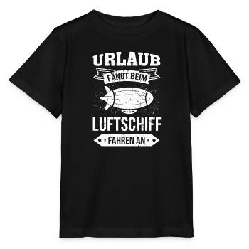 Luftschiff Urlaub fängt an - Stanley/Stella Kinder T-Shirt MINI CREATOR  - Schwarz - Vorne - Mikhail (115cm)